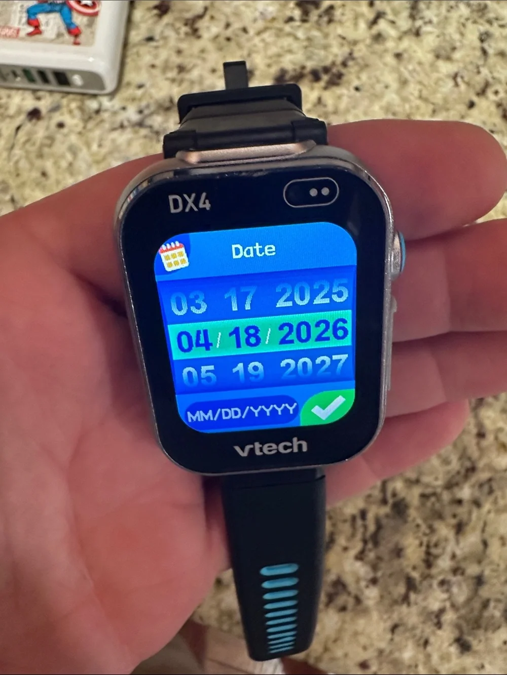 VTech DX4 Kids Smartwatch — Black with Blue Accents